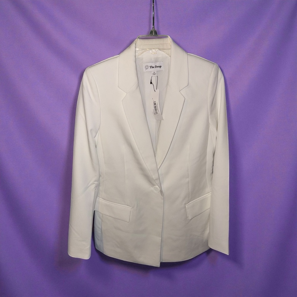 The Drop Women's Classic White Blazer
